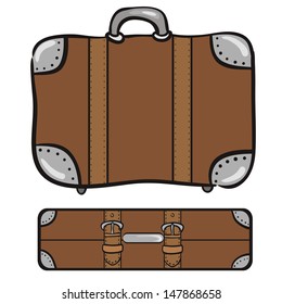 Retro suitcase. Case for travel. vector illustration