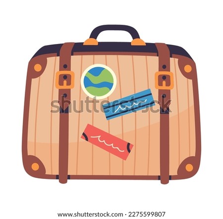 retro suitcase icon isolated design