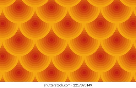 Retro summer 70s  stripes pattern. Retrowave 80s art retro illustration. Seamless vector background. turquoise and orange retro colors 1970s. Abstract geometric background.