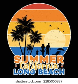  Retro summer beach t shirt designs, Summer T shirt Design Vector
