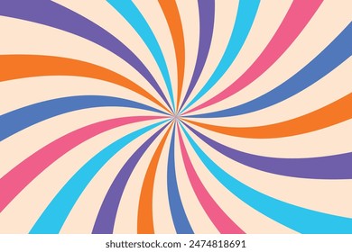 Retro summer design. Sun background. Vector illustration