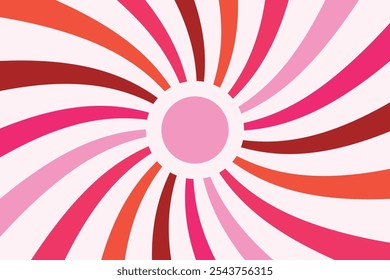 Retro summer design. Sun background. Vector illustration