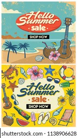 retro summer flyer design