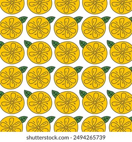 Retro Sommer Frucht Muster Textur Hintergrund Vektorgrafik