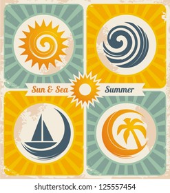 Retro summer holiday poster