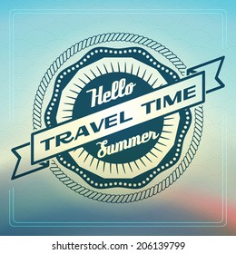 Retro summer holidays poster. Vector background. 