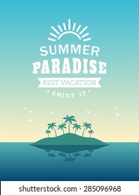 Retro Summer Holidays Vintage Label. Vectordesign-Elemente