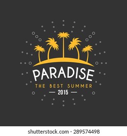 Retro Summer Holidays Vintage Label. Vector Design Elements