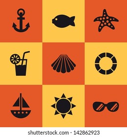 retro summer icons