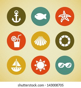 retro summer icons