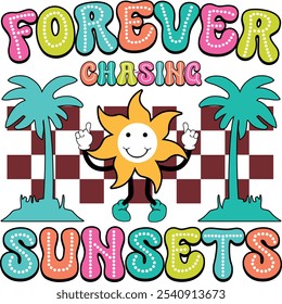 retro summer png sublimation bundle
