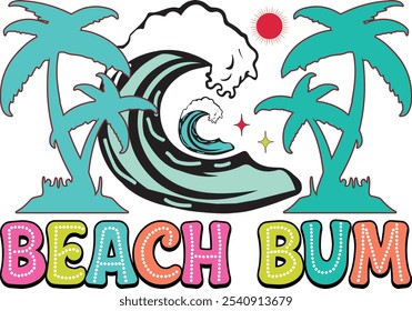 retro summer png sublimation bundle
