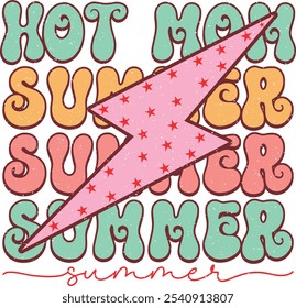Paquete retro de la sublimación del verano PNG