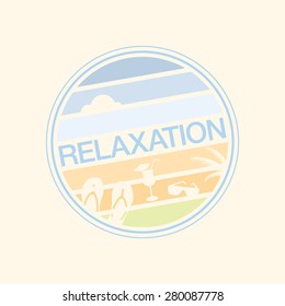 Retro Summer Poster. T-shirt Graphics. Relaxation. Vector Illustration