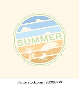Retro Summer Poster. T-shirt Graphics. Summer. Vector Illustration