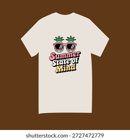 Retro Sommer Zustand des Geistes T-Shirt Design