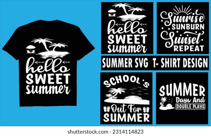 Retro Summer SVG Bundle, Summer Svg, Beach Svg, Summertime svg, Silhouette


