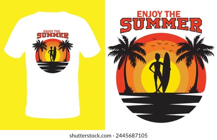 Retro summer t shirt design