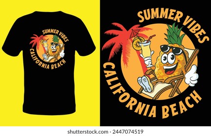 Retro summer t shirt design 