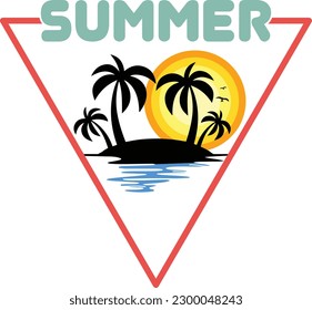 Retro Summer T-Shirt Design Paket