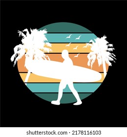 Retro Summer T-shirt Design Vector