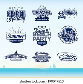 Diseño de tipografía de verano retro