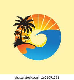 Retro Summer Vibes, Retro Beach, Sublimation Design, Téléchargement numérique Coucher de soleil tropical Summer Shirt Design