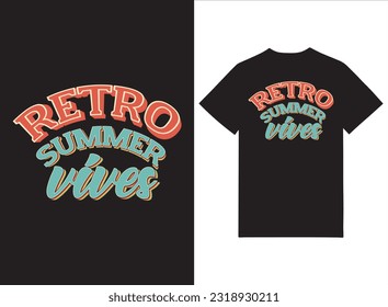 Vibes de verano retro Imprimir diseño de camisetas listas