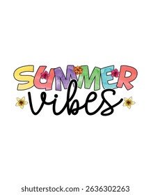 Retro Summer Vibes T-shirt Design