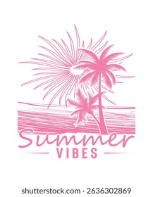 Retro Summer Vibes T-shirt Design