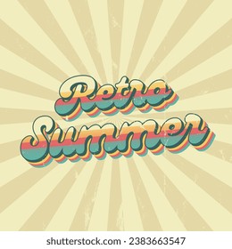 Retro Summer Vintage Text Effect