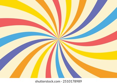 Retro sun background. Abstract summer pattern. Vector illustration