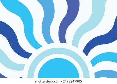 Arrière-plan soleil rétro. Conception Sunburst. Illustration vectorielle