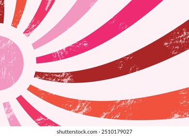 Arrière-plan soleil rétro. Conception Sunburst. Illustration vectorielle