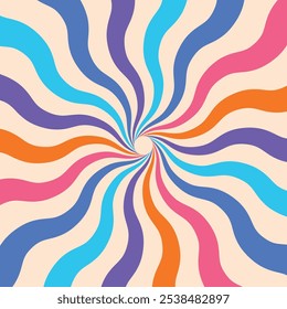 Arrière-plan soleil rétro. Conception Sunburst. Illustration vectorielle