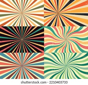 Retro sun background. Vintage rays of the sun