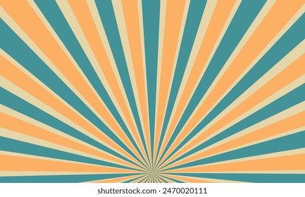 Retro sun burst vintage banner background vector.