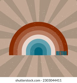 Retro Sonnenlicht. Retro-Poster für Tapete-Design. Sonnenbrust-Hintergrund. Vektorgrafik.
