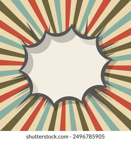 Retro sun ray wallpaper background.