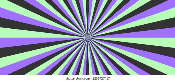 Retro sun rays background. Cartoon sunlight backdrop. Vector background with stripes.