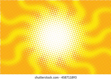 Retro sun with rays pop art vector illustration. the broken rays silhouette jellyfish