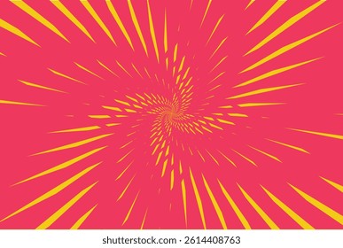 Retro Sunburst Background with Colorful Rays. Vintage Style Radial Stripes Background. 70s Inspired Starburst Pattern Vector. Colorful Retro Concentric Lines.
Radial Rays Background in Vintage Palette