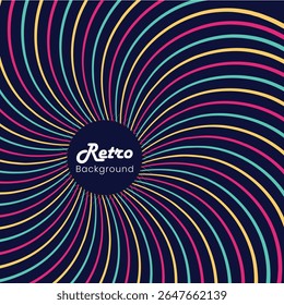 retro sunburst background with exploding starburst texture. japanese radial cartoon pattern in vintage colors. abstract rays, gradient beams, and sparkle for summer art. vector illustration.
