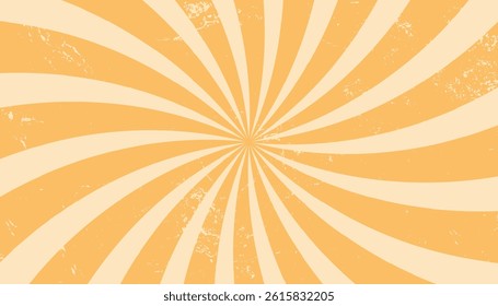 Retro Sunburst Background In Yellow And Beige Colors