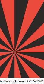 Retro Sonnenaufgang Design-Muster mit roten und schwarzen Strahlen grafischen Hintergrund