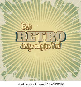 Retro sunburst pattern. Vector Template 
