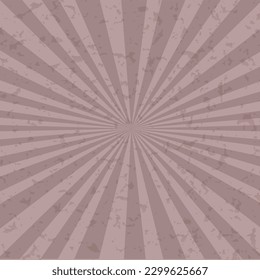 Retro Sunburst Poster With Rays With Gradient Mesh, Vector Illustration