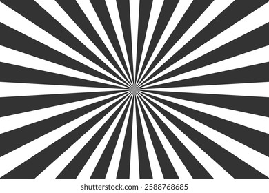 Retro sunburst ray in vintage style. Abstract comic book background.