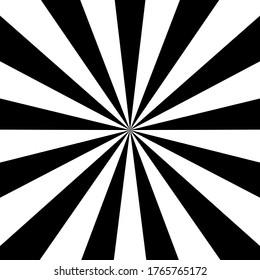 Retro sunburst vector background. Vintage background, boom, comic book. Black and white design element.