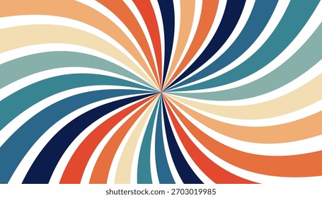 Retro sunburst vintage background. Vector spiral illustration.